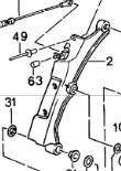 (New) 968 Cabriolet Folding Bow Left 1992-95