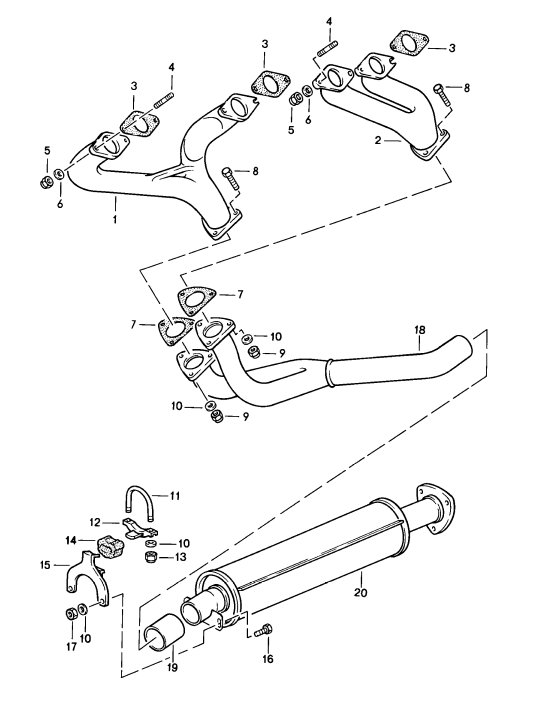 (New) 924/944/968 Exhaust Hanger - 1977-95