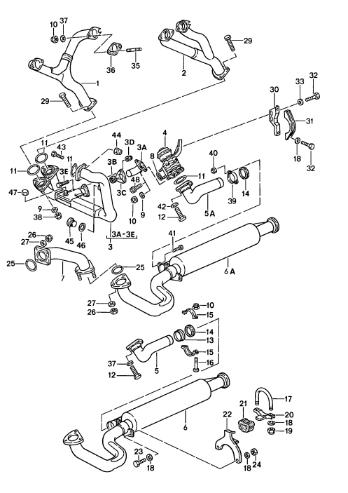 (New) 944 Turbo Exhaust Seal Ring 1986-89