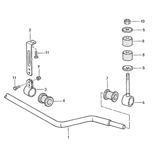 (New) 944/968 Front Sway Bar Bushing Bracket 1987-95
