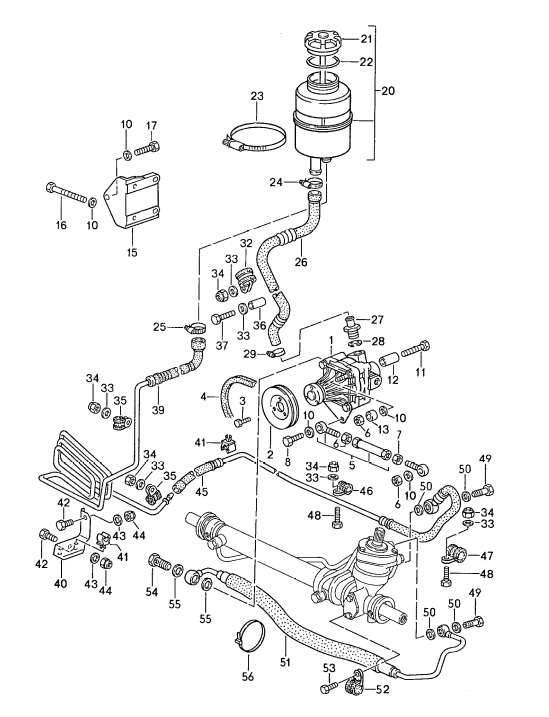 (New) 924/944/968 Power Steering Return Line 1985-95