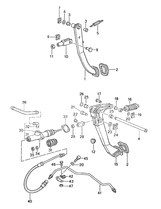 (New) 944 Turbo, 944S2, 968 Clutch Master Cylinder 1990-95
