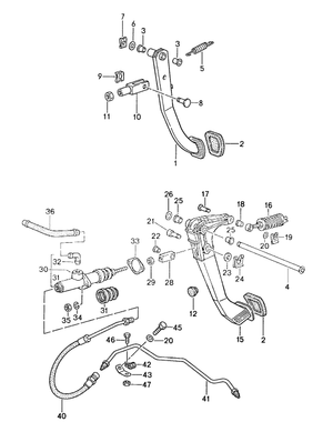 (New) 944 Turbo, 944S2, 968 Clutch Master Cylinder 1990-95