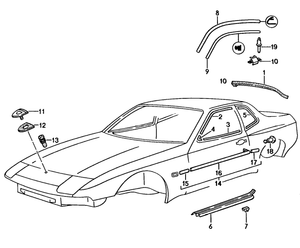 (New) 944 Door Sill Right 1982-91