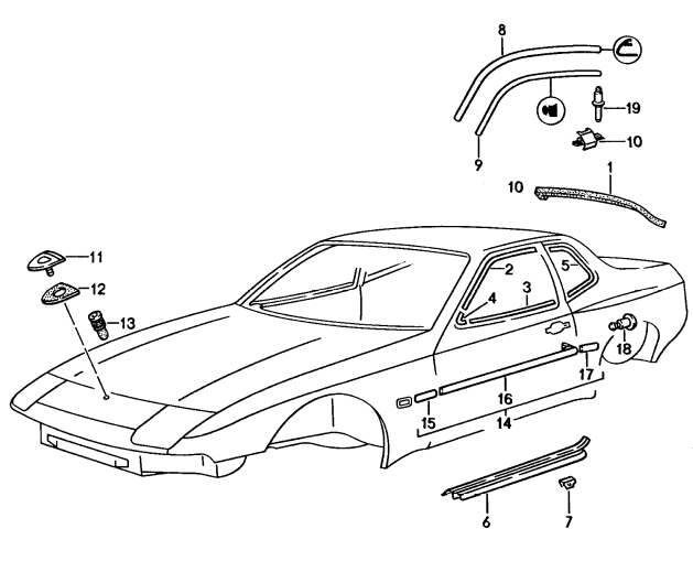 (New) 944 Door Sill Left 1982-91