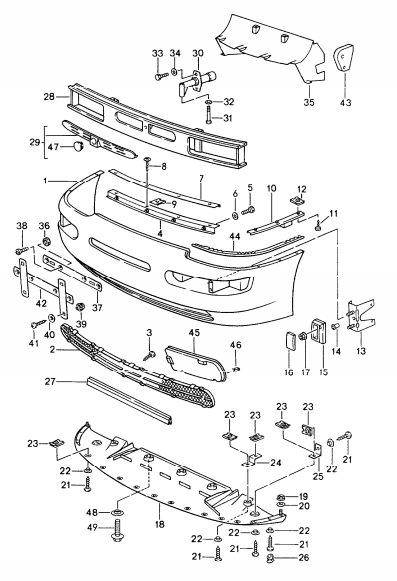 (New) 968 Front Ventilation Grille 1992-95