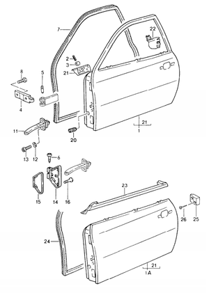 (New) 968 Door Primed Right 1992-95