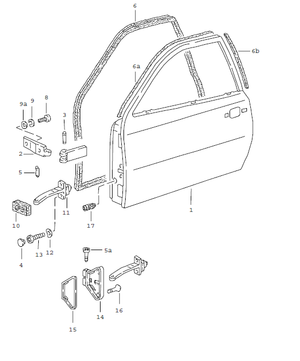 (New) 924/944/968 Door Stop - 1977-95