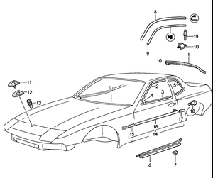 (New) 944 Scuff Plate U-Clamp 1985-91