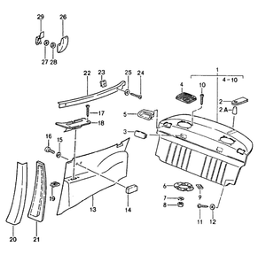 (New) 911/944 Rear Loudspeaker Grille - 1974-98