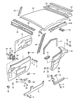 (Used) 944 Door Shelf Pair Burgundy 1986-91