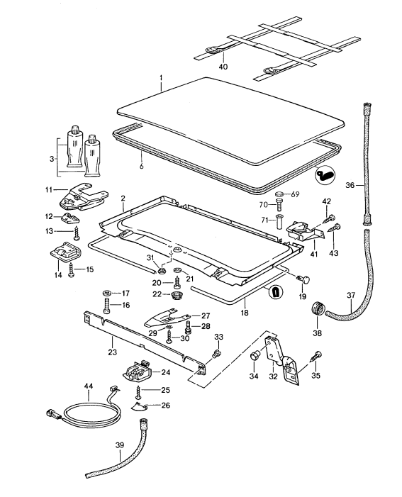 (New) 924/944/968 Sunroof Seal 1986-95