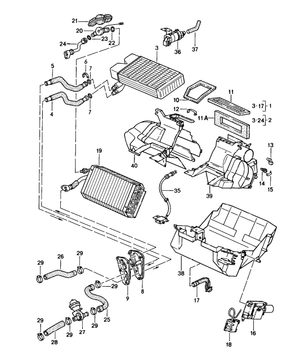 (New) 924/944/968 Heater Pipe to Heater Control Valve Hose