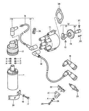 (New) 924/944 Distributor Cap 1983-89