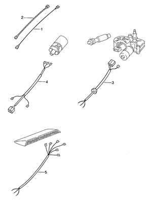 (New) 944 Rear Window Wiper and Brake Light Harness 1989-91