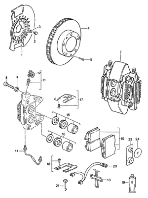 (New) 944-968 Brake Pad Wear Sensor Front 1987-95