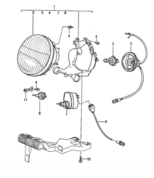 (New) 968 Headlight Motor - 1992-95