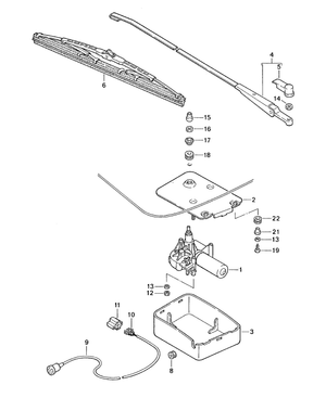 (New) 924, 9244, 968 Rear Wiper Motor Mount Plate 1976-95