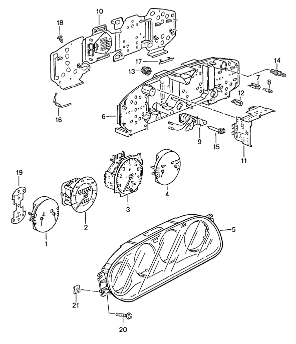 (New) 944, 968 Instrument Cluster Cover Frame 1985-95