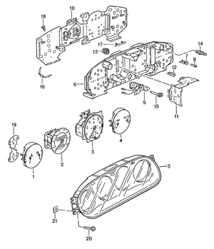 (New) 944, 968 Instrument Cluster Cover Frame 1985-95