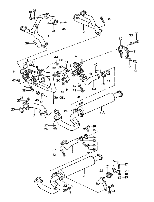 (New) 944 Turbo Exhaust Seal Ring 1986-89