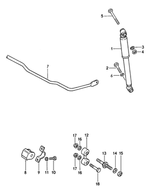 (New) 924/944/968 Bilstein HD Rear Shock Absorber - 1985-95