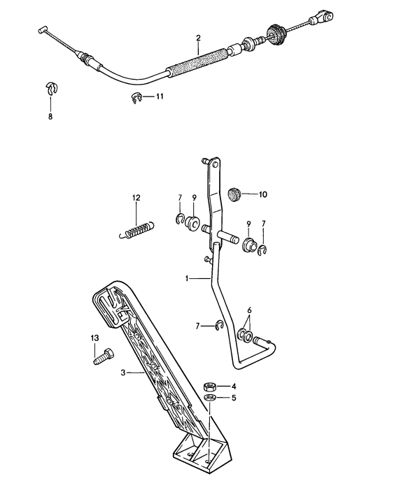 (New) 944 Turbo Accelerator Cable - 1986-89