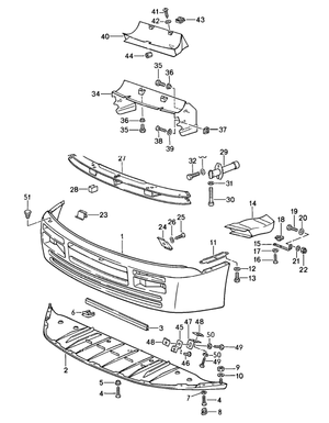 (New) 944 Front Bumper Bracket 1985-91