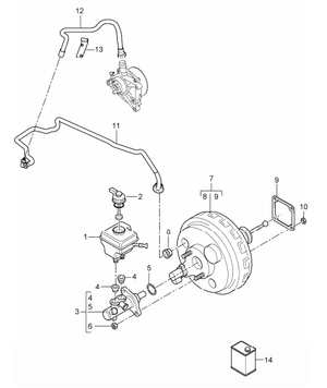 (New) Cayenne Grommet for Brake Booster Vacuum Line 2003-10