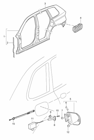 (New) Cayenne Fuel Door Actuator 2003-05