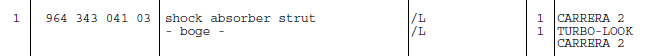 (Used) 911/964 Boge Shock Absorber Left 1989-94