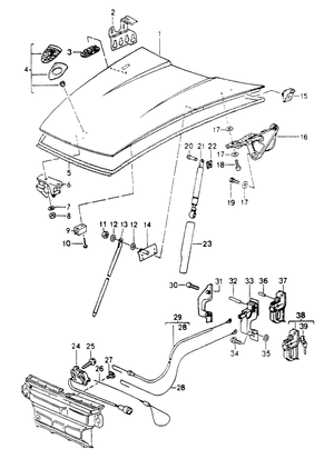 (New) 911 Hood Cable 1990-98