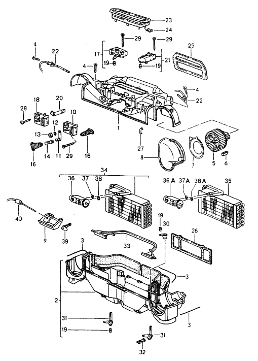 (New) 911 Blower Motor Assembly for A/C Evaporator Right 1990-98