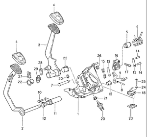 (New) 911 Brake Light Switch at Pedal - 1990-98