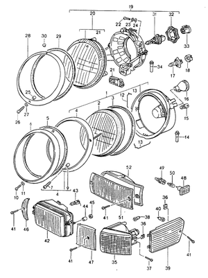 (New) 911 Fog Light Right 1989-94