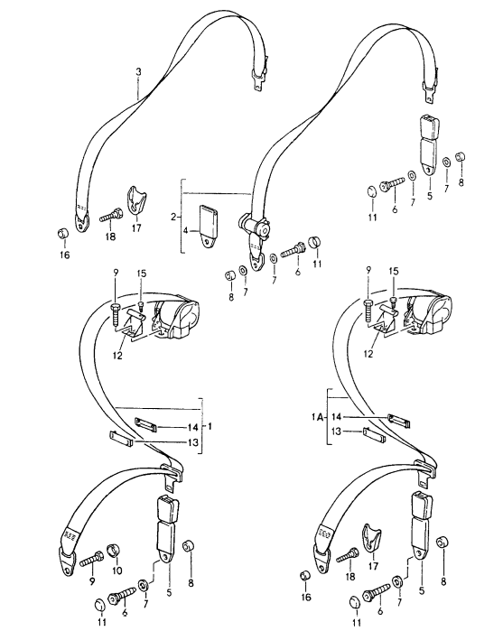 (New) 911/930 Rear Seat Belt Bolt Cover - 1989-98
