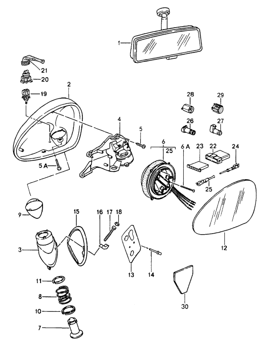 (New) 911/928/968 Exterior Mirror Motor - 1992-98