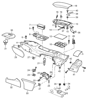 (New) 911/Boxster Ashtray Insert Carbon 1997-05