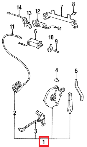 (New) 993 Cabriolet Right Hand Convertible Top Transmission - 1994-95