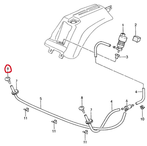 (New) 993 Headlight Washer Jet Right - 1995-98