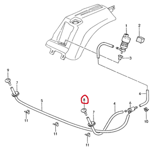 (New) 993 Headlight Washer Jet Left - 1995-98