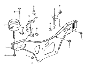 (New) 911 Engine Mount 1999-05