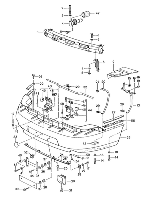 (New) 911 Rear Bumper Retaining Strip - 1995-98