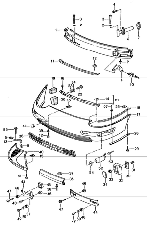 (New) 911/993 Front Bumper Corner Left 1995-98