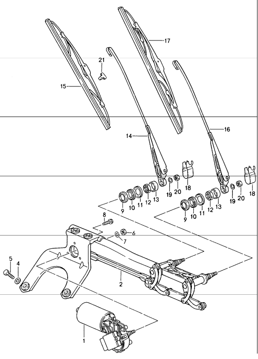 (New) 993 Wiper Post Bushing 1995-98