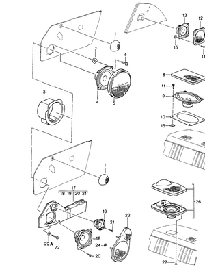 (New) 993 Woofer Door Speaker - 1994-98