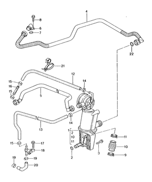 (New) 911 Connection Piece Water Hose to Oil Separator 1999-2008