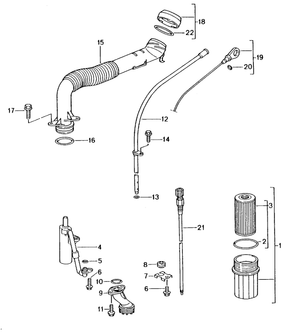 (New) 911/Boxster/Cayenne/Cayman Oil Filter Housing with Filter 1999-08