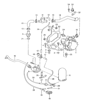 (Used) 911 Air Injection Housing, Tube, Shut Off Valve 2000-05