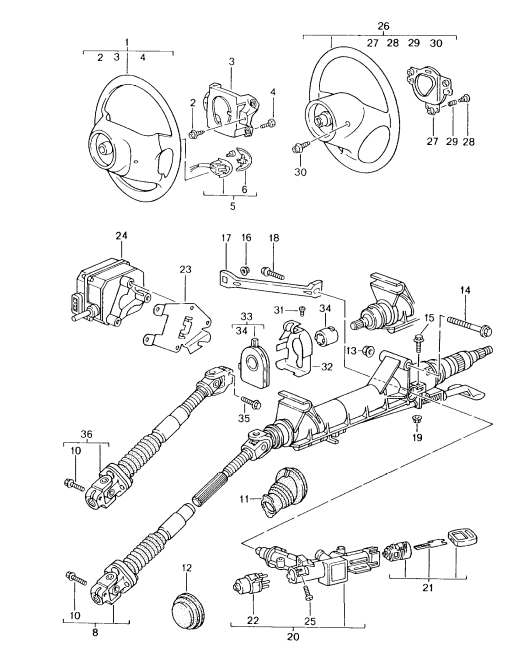 (New) 911/Boxster Steering Column Lock Housing 1997-05